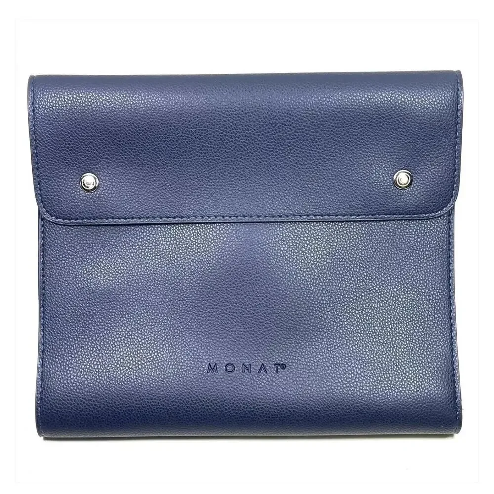 Monat Leather Padfolio Portfolio Organizer Snap Closure